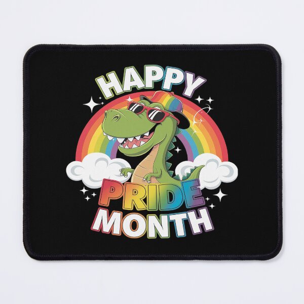 Item preview, Happy Pride Month LGBT-Q Cute Dinosaur Gay Rainbow Flag Ally  designed and sold by FadeOfThrone.