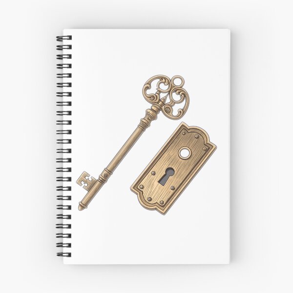 Item preview, Antique Skeleton Key & Keyhole Plate — Vintage Brass Lock Relic | Symbolic “Unlock the Past” Art designed and sold by VivoStudio.
