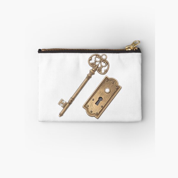 Item preview, Antique Skeleton Key & Keyhole Plate — Vintage Brass Lock Relic | Symbolic “Unlock the Past” Art designed and sold by VivoStudio.