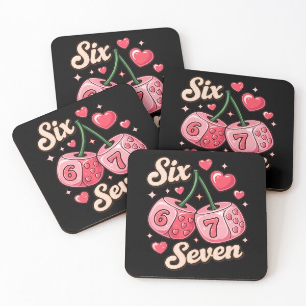 Item preview, six sevencherry dice cute valentine girly meme  designed and sold by zuzzelek44.