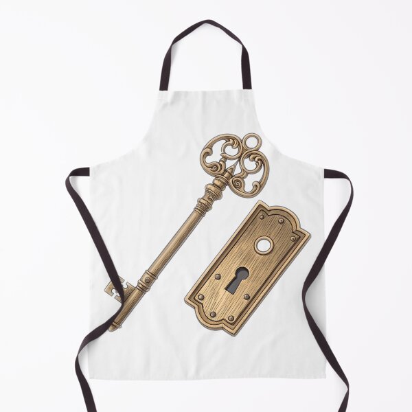 Item preview, Antique Skeleton Key & Keyhole Plate — Vintage Brass Lock Relic | Symbolic “Unlock the Past” Art designed and sold by VivoStudio.