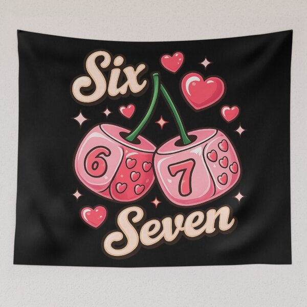 Item preview, six sevencherry dice cute valentine girly meme  designed and sold by zuzzelek44.