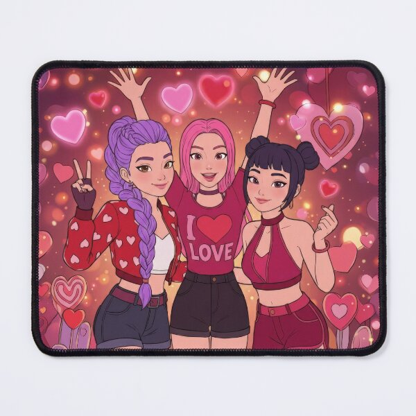 Item preview, Valentine's Day Kpop demon Hunter / HUNTRIX designed and sold by Fatih Reis.