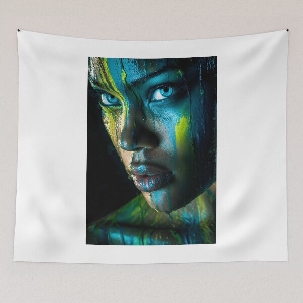 Item preview, Stunning Portrait with Vivid Paint and Emotions designed and sold by Artessie.