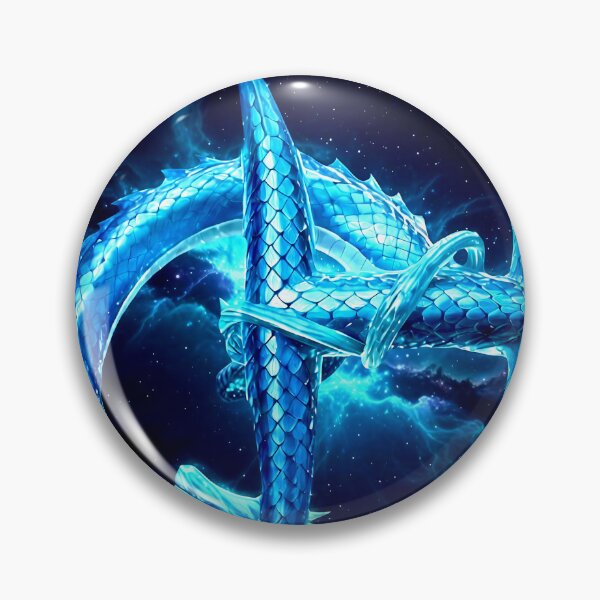 Item preview, Azure Dragon Monogram H – Mystic Blue Serpent Letter designed and sold by StickBuAndii.