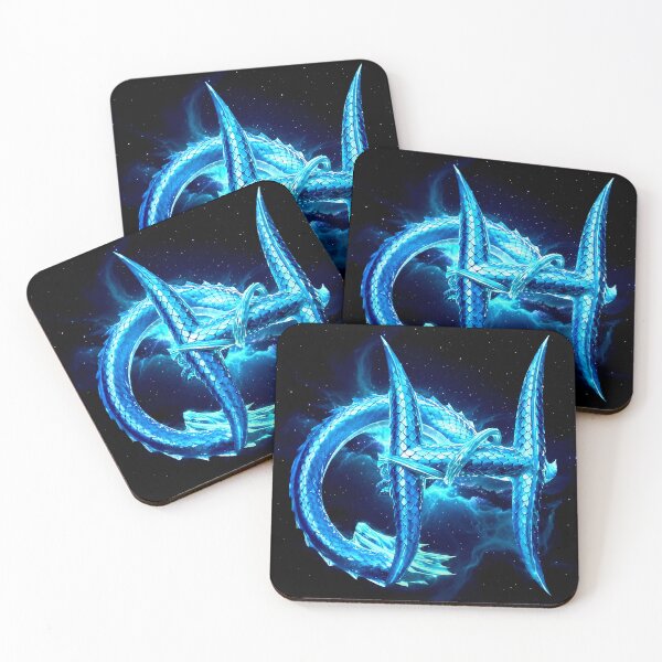 Item preview, Azure Dragon Monogram H – Mystic Blue Serpent Letter designed and sold by StickBuAndii.