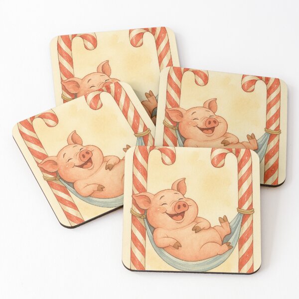Item preview, Pig in a hammock, delicious candy canes designed and sold by Mauswohn.