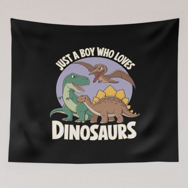 Item preview, Just a Boy Who Loves Dinosaurs Schoolboys and Paleontologist  designed and sold by AquaKiev.