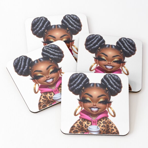 Item preview, Happy Chibi Black Girl Coffee Aesthetic Art designed and sold by Lulunza.