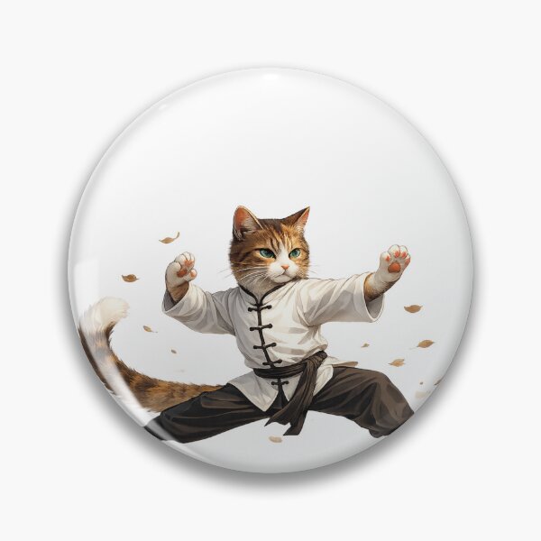 Item preview, Tai Chi Cat Martial Arts Zen Illustration designed and sold by IRON WINGS /USAF.