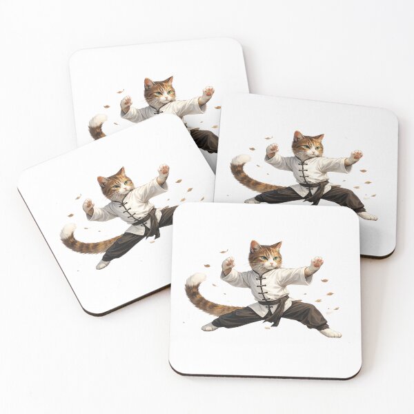 Item preview, Tai Chi Cat Martial Arts Zen Illustration designed and sold by Combat Skies.