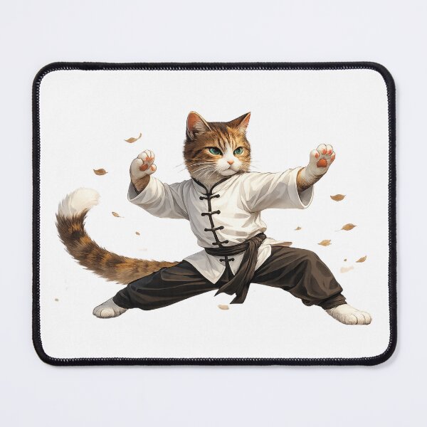 Item preview, Tai Chi Cat Martial Arts Zen Illustration designed and sold by IRON WINGS /USAF.