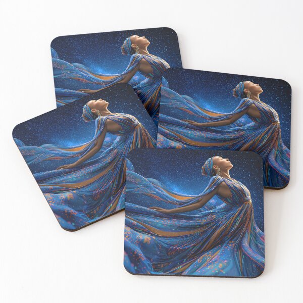 Item preview, Elegantly Draped Beauty in Cosmic Flowing Fabric designed and sold by Artessie.