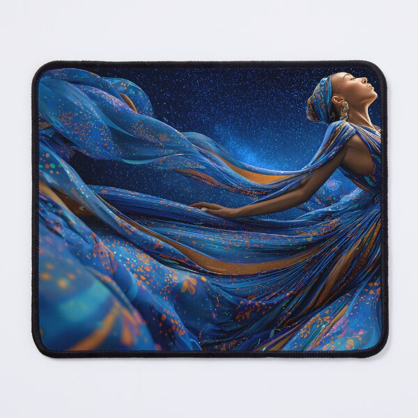 Item preview, Elegantly Draped Beauty in Cosmic Flowing Fabric designed and sold by Artessie.