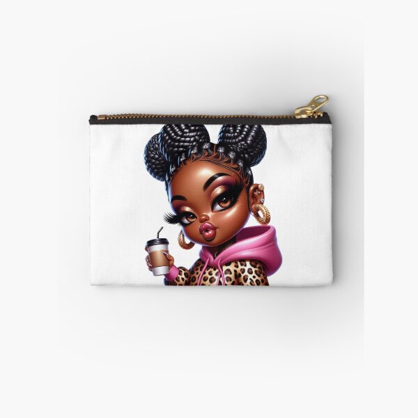 Item preview, Stylish Chibi Black Girl Holding Coffee Cup designed and sold by Lulunza.