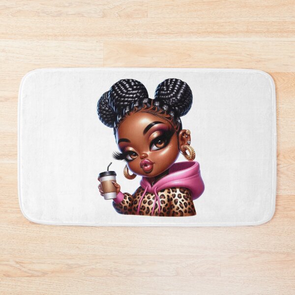 Item preview, Stylish Chibi Black Girl Holding Coffee Cup designed and sold by Lulunza.