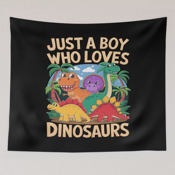 Item preview, Just A Boy Who Loves Dinosaurs Brachiosaurus Dino Boys  designed and sold by AquaKiev.
