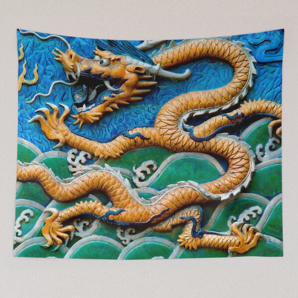 Item preview, Chinese Dragon Wall Mural Beijing Forbidden Cify designed and sold by Vicky Brago-Mitchell®.