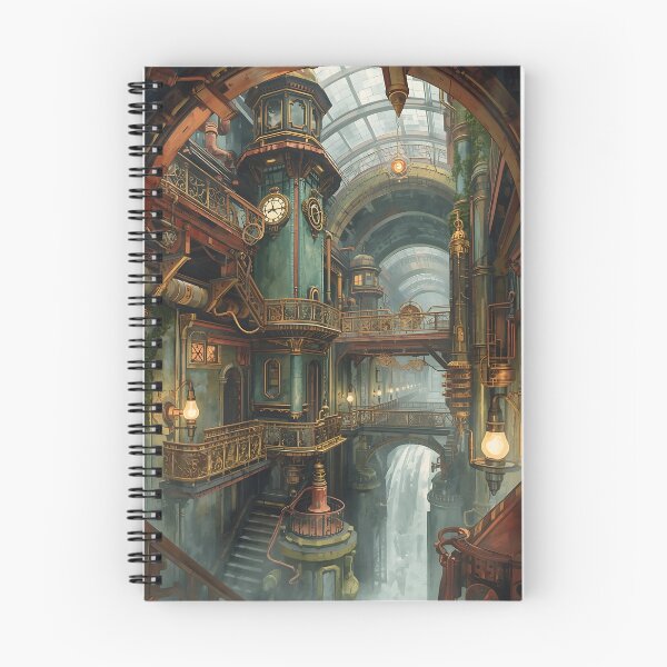Item preview, Neo-Victorian Steampunk Teleportation Station Grungy Interior designed and sold by PalmixArt.