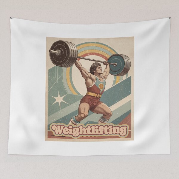 Item preview, Retro Power: Weightlifting with Style and Strength designed and sold by ForeverPrintsOK.