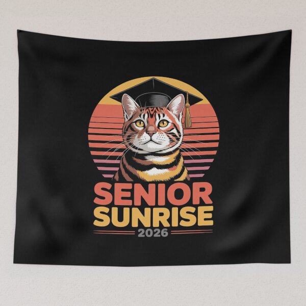 Item preview, Womens Senior Sunrise 2026 Graduation Last First Day Cat designed and sold by MythWoot.