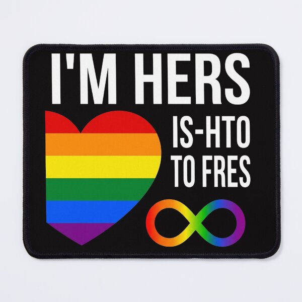 Item preview, I'm Hers Shes Mine Lesbian Couples Matching LGBT Pride Flag designed and sold by Vexat062Art.