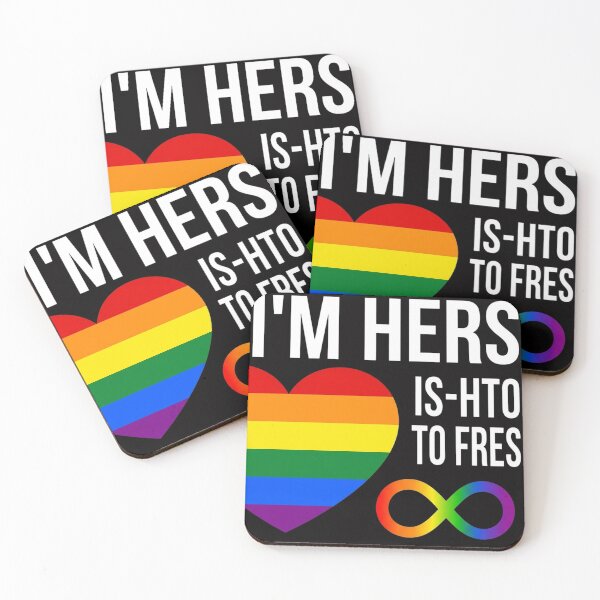 Item preview, I'm Hers Shes Mine Lesbian Couples Matching LGBT Pride Flag designed and sold by Vexat062Art.