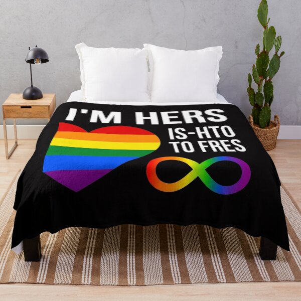 Item preview, I'm Hers Shes Mine Lesbian Couples Matching LGBT Pride Flag designed and sold by Vexat062Art.