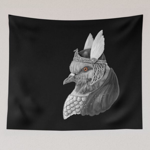 Item preview, Brunhilde Pigeon, hand painted painting designed and sold by AK-Hevonen.