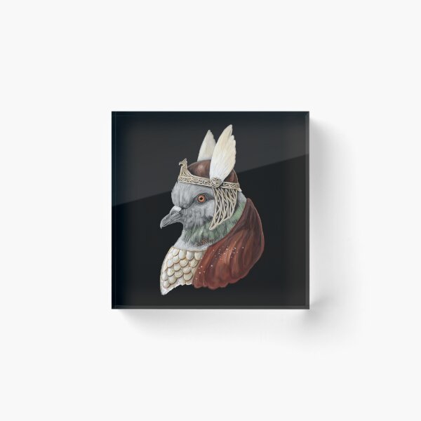 Item preview, Brunhilde Pigeon, hand painted painting in color designed and sold by AK-Hevonen.