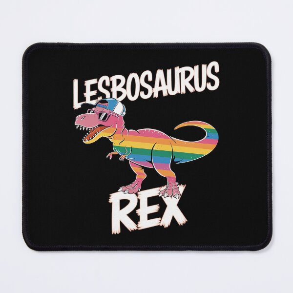 Item preview, Lesbosaurus Rex Dinosaur In Rainbow Flag For Lesbian Pride designed and sold by AquaKiev.