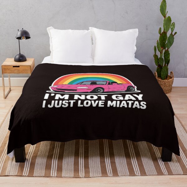 Item preview, I’m Not Gay I Just Love Miatas LGBT Rainbow Lesbian Pride designed and sold by MichaelStalkas.