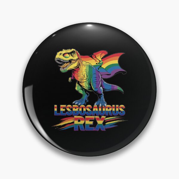 Item preview, Lesbosaurus Rex Dinosaur In Rainbow Flag For Lesbian Pride 1  designed and sold by AquaKiev.