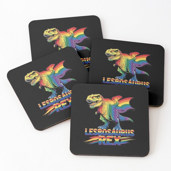 Item preview, Lesbosaurus Rex Dinosaur In Rainbow Flag For Lesbian Pride 1  designed and sold by AquaKiev.