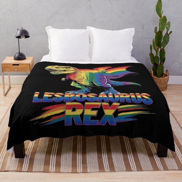 Item preview, Lesbosaurus Rex Dinosaur In Rainbow Flag For Lesbian Pride 1  designed and sold by AquaKiev.