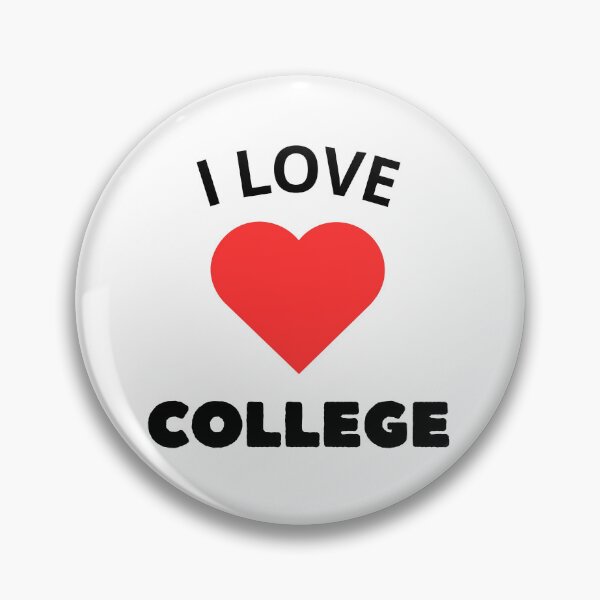 Item preview, I LOVE COLLEGE logo color red designed and sold by Leydson.