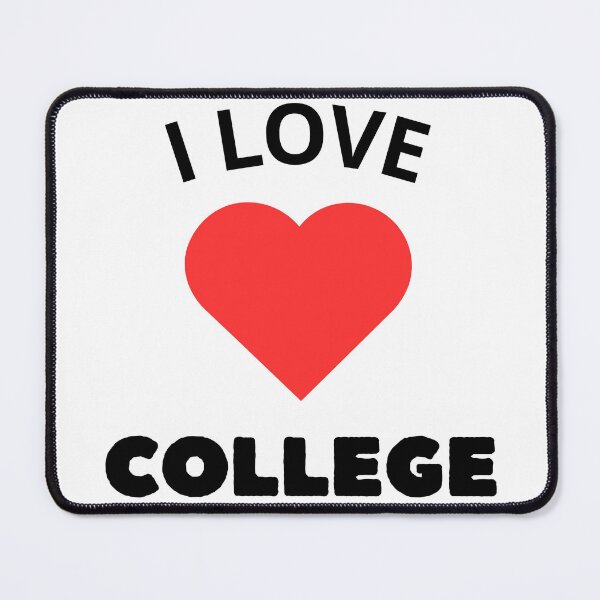 Item preview, I LOVE COLLEGE logo color red designed and sold by Leydson.