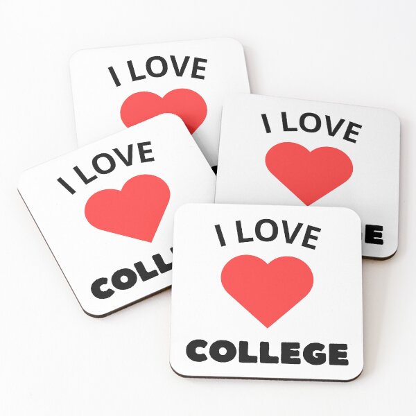 Item preview, I LOVE COLLEGE logo color red designed and sold by Leydson.