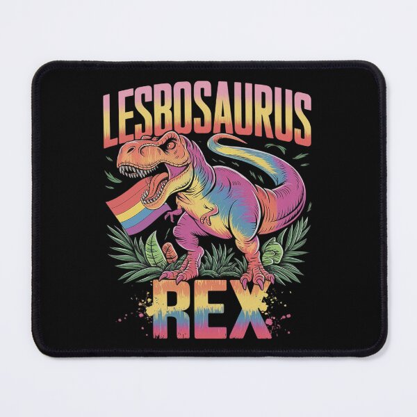 Item preview, Lesbosaurus Rex Dinosaur Rainbow Flag Tie Dye Lesbian Pride  designed and sold by AquaKiev.