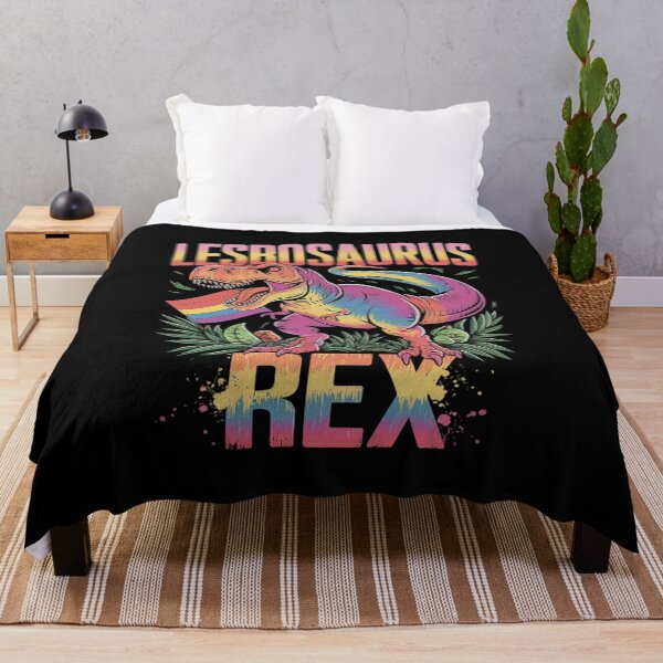 Item preview, Lesbosaurus Rex Dinosaur Rainbow Flag Tie Dye Lesbian Pride  designed and sold by AquaKiev.
