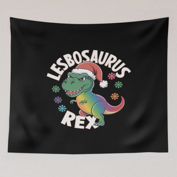 Item preview, Lesbosaurus Rex Girl Dinosaur t-rex Rainbow Gay Lesbian LGBT  designed and sold by AquaKiev.
