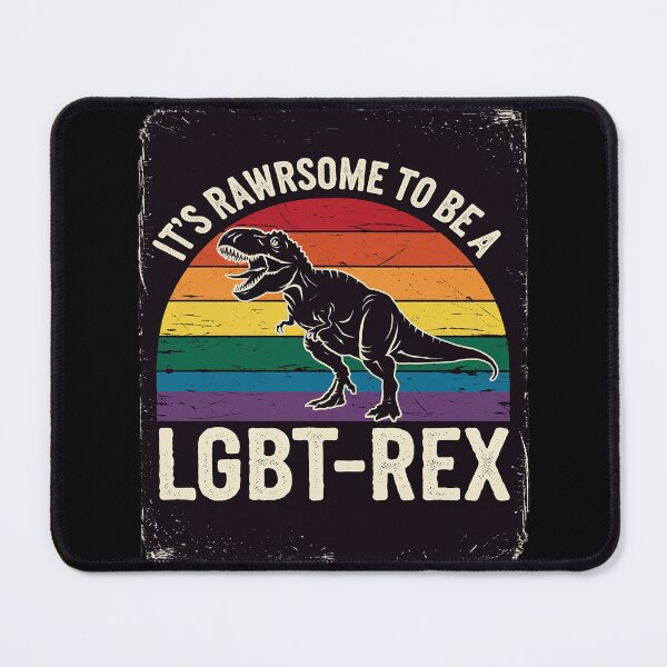 Item preview, LGBT - T-Rex Gay Pride Lesbian Dinosaur Sunset designed and sold by AquaKiev.