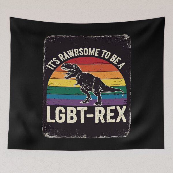 Item preview, LGBT - T-Rex Gay Pride Lesbian Dinosaur Sunset  designed and sold by AquaKiev.