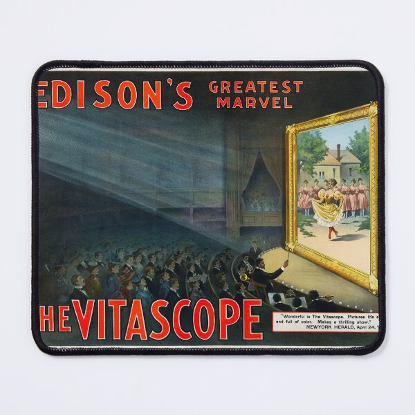 Item preview, Edison's Vitascope Advertising Poster (1896) designed and sold by 19th Century in Color.
