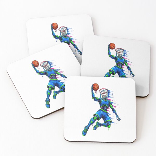 Item preview, Neon Cyberpunk Robot Basketball Player Slam Dunk designed and sold by Dzblack.