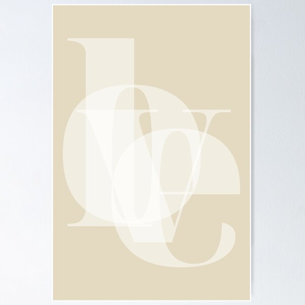 Item preview, Love - Minimalist Zen Typography Poster - Neutral designed and sold by Lucia Fontes.