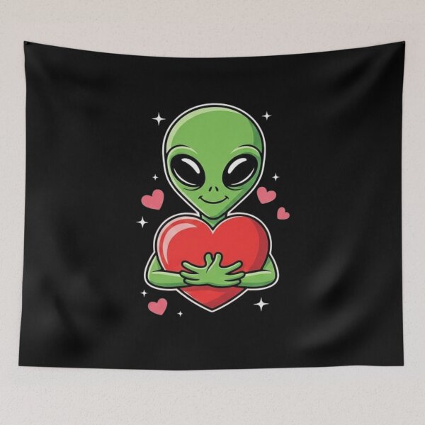 Item preview, Resident Alien Love – Funny Alien Valentine Sci-Fi Romance Design designed and sold by ALL ART .
