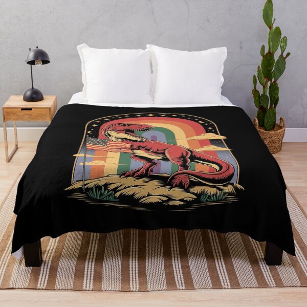 Item preview, LGBT Dino T-Rex LGBT Day Gay Pride Month Rainbow Flag  designed and sold by AquaKiev.