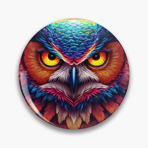 Item preview, Solarflare Owl Sovereign – Fiery Cosmic Guardian designed and sold by Neer arts.