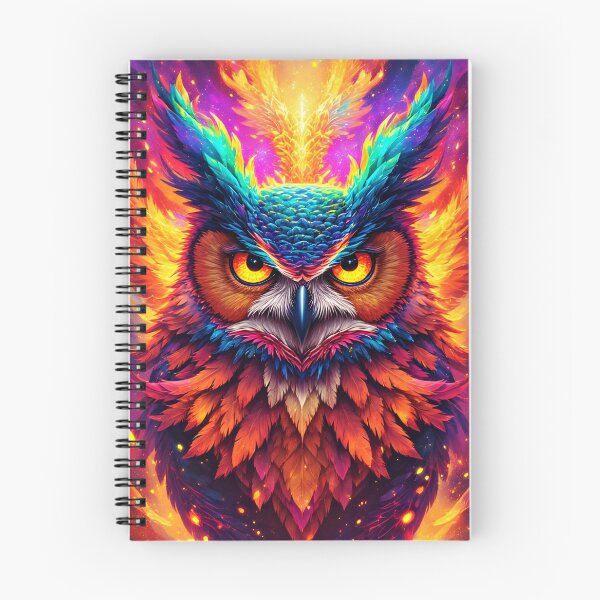 Item preview, Solarflare Owl Sovereign – Fiery Cosmic Guardian designed and sold by Neer arts.
